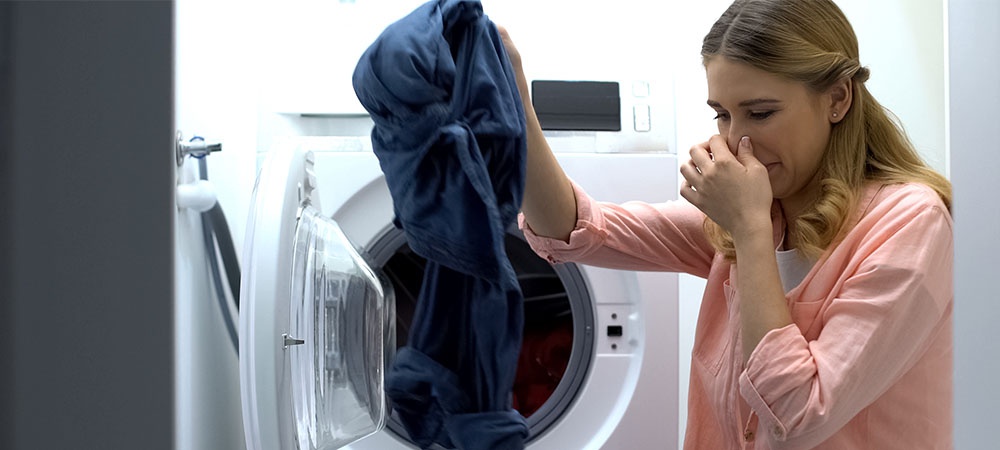 laundry machine has a smoky smell