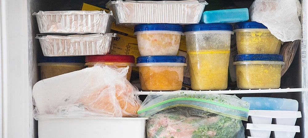 food items in the freezer