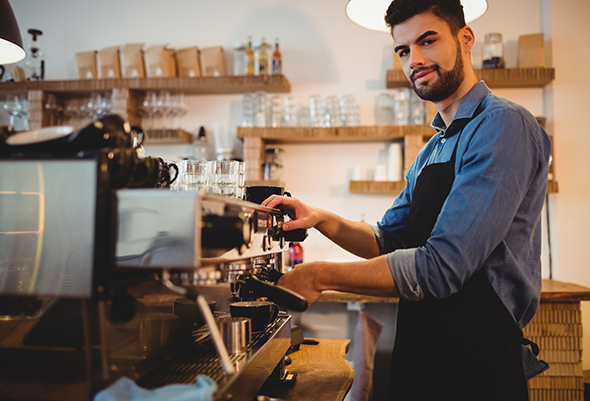 built-in coffee machine
